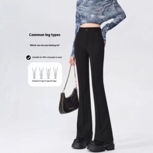 High Waist High-grade Anti-wrinkle Straight Slimming Casual Flared Pants - Image 4