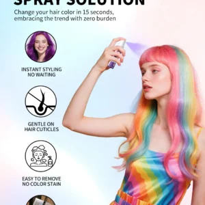 Temporary Hair Color Spray One-Time Hair Dyeing Instant Hair Salon Multi Color Hair Dye Makeup Chalk Washable DIY Party Styling - Image 34