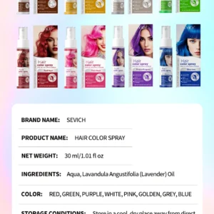 Temporary Hair Color Spray One-Time Hair Dyeing Instant Hair Salon Multi Color Hair Dye Makeup Chalk Washable DIY Party Styling - Image 39