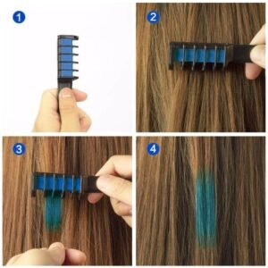 Temporary Mini Disposable Crayons Hair Color Dyeing Mascara Dye Chalk Box With Brush - Image 3