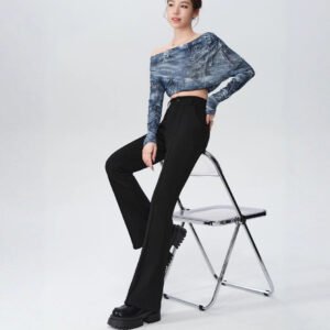 High Waist High-grade Anti-wrinkle Straight Slimming Casual Flared Pants - Image 3