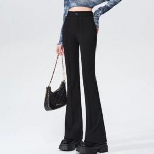 High Waist High-grade Anti-wrinkle Straight Slimming Casual Flared Pants - Image 5