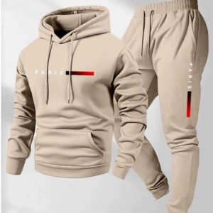 Letter-print Relaxed-fit Hoodie And Long-sleeve Pants Set - Image 4