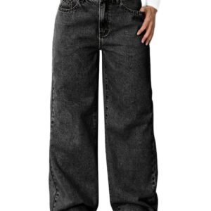 Womens High-waisted Straight-leg, Loose-fitting Casual Pants