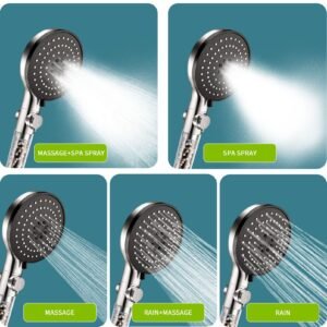 Handheld Shower Head With 1.5 Meter Hose And On Off Button - Image 3