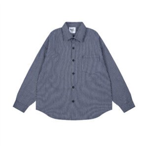 Men’s Loose-Fit Striped Casual Shirt - Image 4