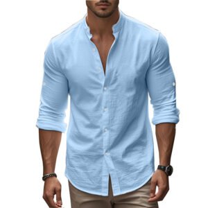 Casual Cotton Linen Shirt - Image 10