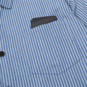 Men’s Loose-Fit Striped Casual Shirt - Image 3