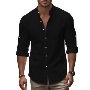 Casual Cotton Linen Shirt - Image 6