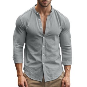 Casual Cotton Linen Shirt - Image 8
