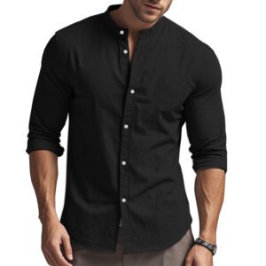 Casual Cotton Linen Shirt - Image 3