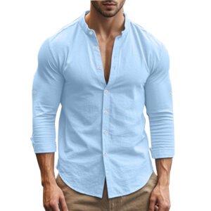 Casual Cotton Linen Shirt - Image 4