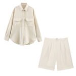 Linen Blend Casual Shorts