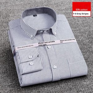 Men's Purified Cotton Long Sleeve Shirt Anti-wrinkle Heartless Slim Fit - Image 7