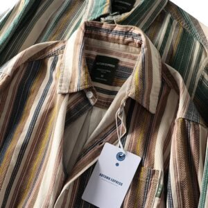 Retro Japanese-style Striped Versatile Mens Shirt Jacket