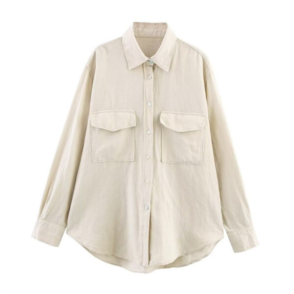 Linen Blend Casual Shorts side view