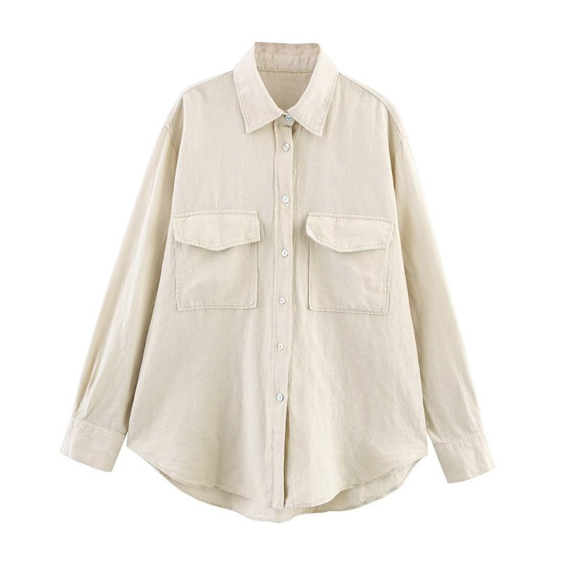 Linen Blend Casual Shorts side view