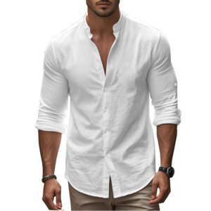 Casual Cotton Linen Shirt - Image 9