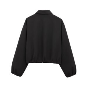 European And American-style Lapel Zip-up Jacket, New Fashionable Loose-fit Slimming Set - Image 3