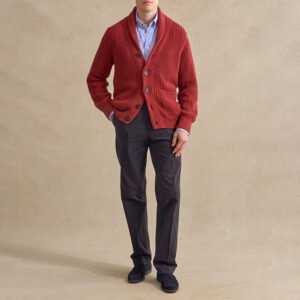 Men's Fallwinter Lapel Long-sleeve Knit Jacket - Image 4