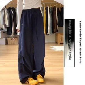 Loose Straight Casual Quick-drying Sports Pants Embroidered Wide-leg Pants - Image 4