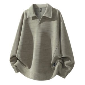Mens Casual Long-Sleeve Lapel Top For Autumn And Winter
