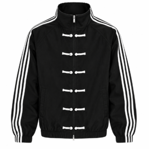 Men’s Retro Suede Track Jacket with Frog Buttons - Image 9