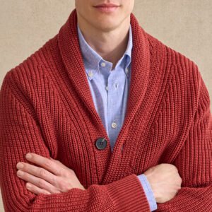 Men's Fallwinter Lapel Long-sleeve Knit Jacket - Image 3