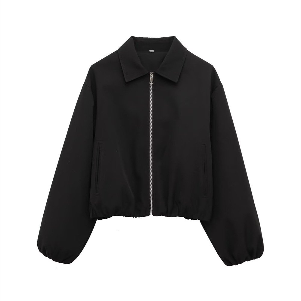 European And American-style Lapel Zip-up Jacket, New Fashionable Loose-fit Slimming Set