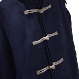 Men’s Retro Suede Track Jacket with Frog Buttons - Image 4