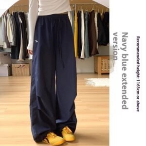 Loose Straight Casual Quick-drying Sports Pants Embroidered Wide-leg Pants - Image 3
