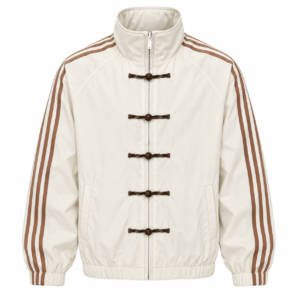 Men’s Retro Suede Track Jacket with Frog Buttons - Image 8