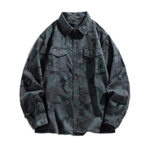 Men’s Casual Loose Long-sleeved Shirt