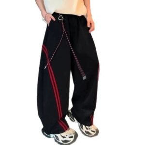 Men’s Striped Wide-Leg Casual Pants – Relaxed Fit - Image 3