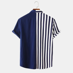 Men’s Striped Short Sleeve Polo Shirt - Image 5