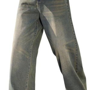 Men's Baggy Straight-Leg Streetwear Jeans - Image 7