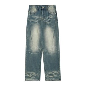 Men's Washed Loose-Fit Jeans - Image 7