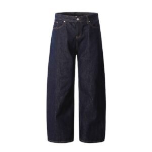 Men's Dark Wash Relaxed Straight-Leg Jeans