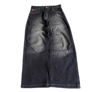 Men's Stone-Washed Baggy Wide-Leg Jeans