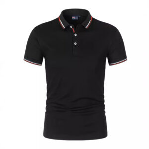 Men’s Solid Color Short Sleeve Polo Shirt