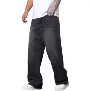 Men's Baggy Straight-Leg Streetwear Jeans - Image 3