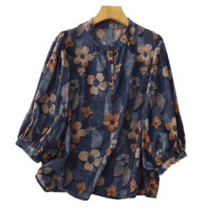 Women's Multicolour Printed Loose-Fit Top