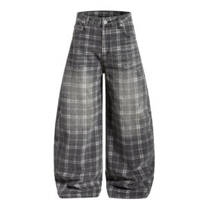 Women’s Vintage Plaid Wide-Leg Pants - Image 6