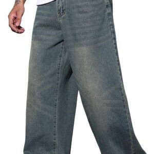 Men's Baggy Straight-Leg Streetwear Jeans - Image 6