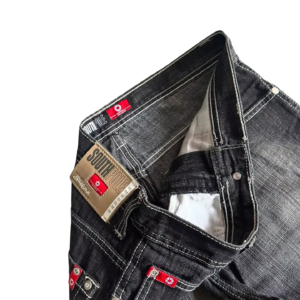 Men's Stone-Washed Baggy Wide-Leg Jeans - Image 3