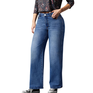 Women's Retro Stretch Wide-Leg Jeans - Image 3