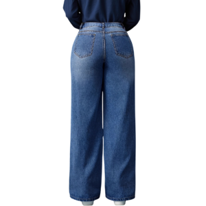 Women's Retro Stretch Wide-Leg Jeans - Image 4