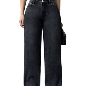 Women's Retro Stretch Wide-Leg Jeans - Image 5