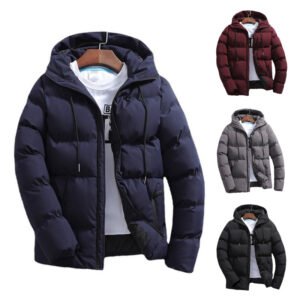 Men’s Hooded Puffer Jacket – Cotton-Padded Winter Coat - Image 3