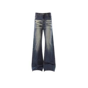 Women's Vintage Washed Flared Jeans - Image 3